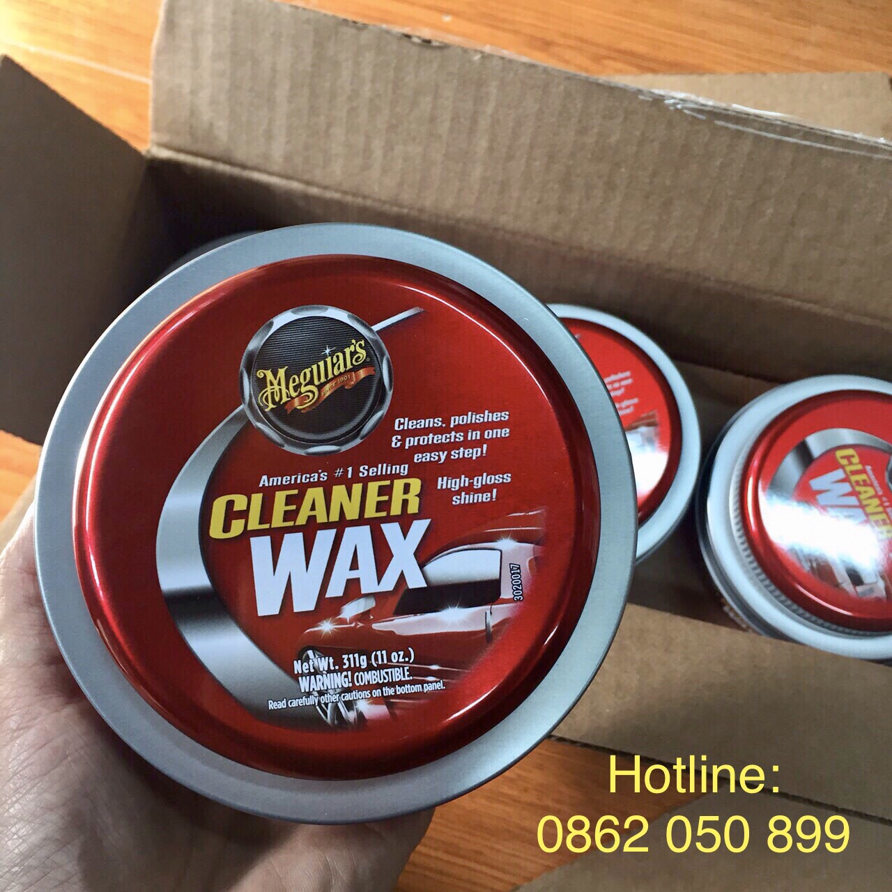 Meguiar's sáp wax bóng bề mặt sơn ô tô - wax cleaner - a1214, 311g