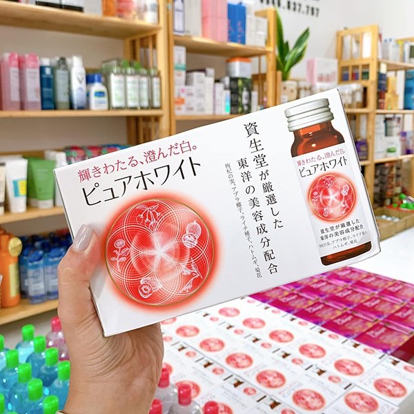 Collagen Trắng Da Pure White hộp 10 chai Shiseido Nhật