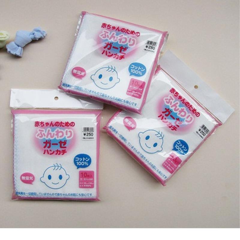 BỘ 10 khăn xô sữa trơn xuất Nhật