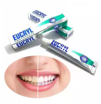 Combo Kem đánh răng Eucryl 62g + Bột tẩy trắng răng Eucryl 50g