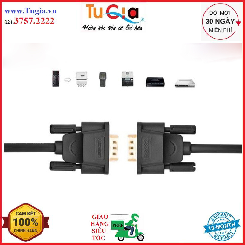 Dây nối dài com rs-232 đực sang cái 1.5m ugreen db101 20145 - hàng chính hãng