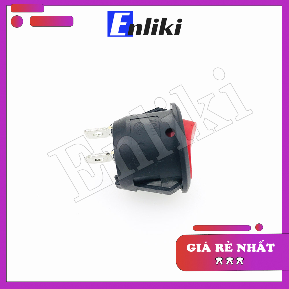 Công tắc bập bênh tròn 6a 250v 2p đỏ kcd1-105