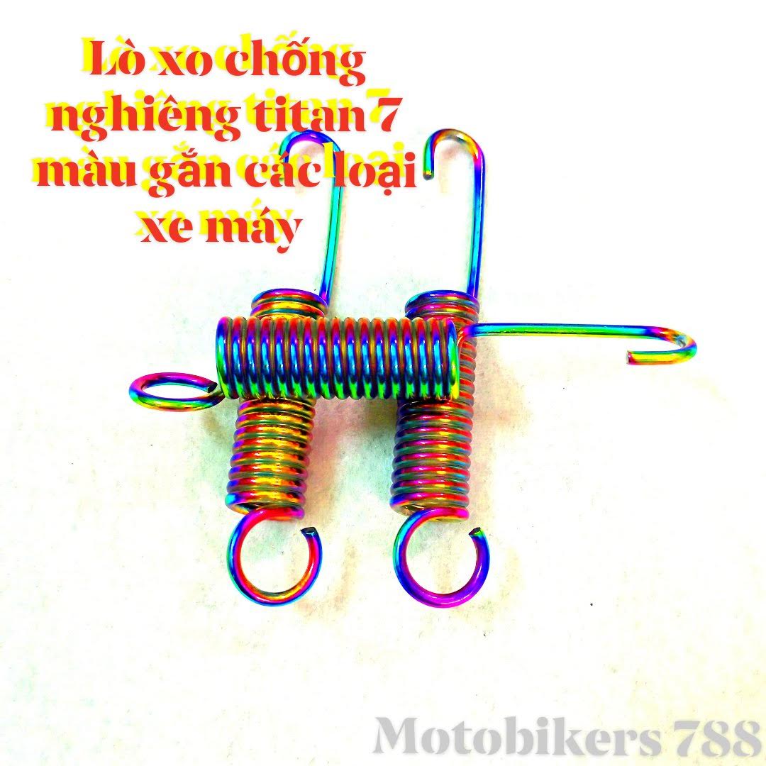Lò xo chống nghiêng titan gắn các loại xe máy