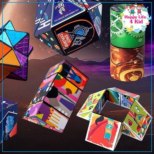 Rubik đồ chơi trí tuệ cho bé, rubik biến thể Magic, rubik 3D ma thuật, đồ chơi phát triển trí não cho bé - Happy Life 4Kid