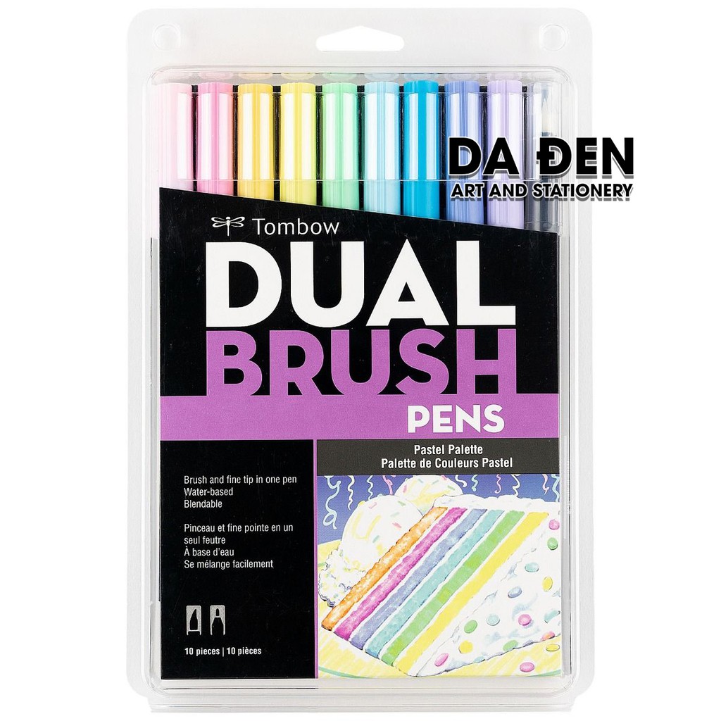 Bút tombow dual brush pen set pastel 6/10