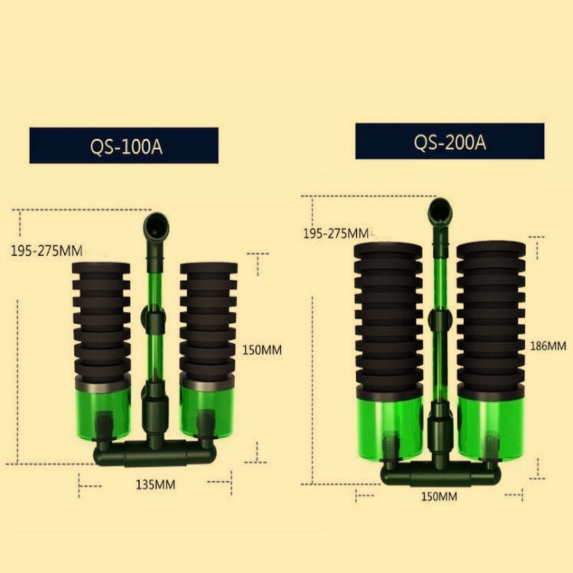 Bộ lọc bio QANVEE sủi khí và tạo vi sinh cho hồ cá.