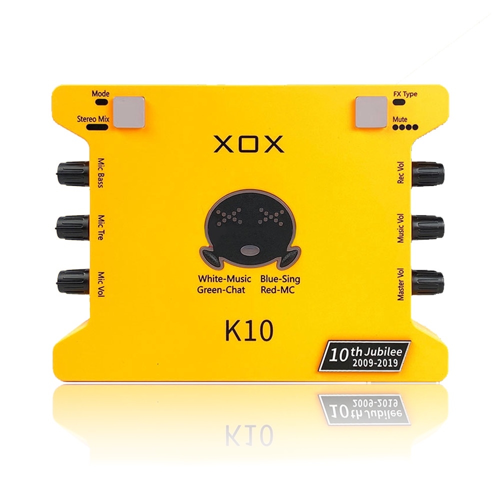 Soundcard thu âm cap cấp XOX K10 karaoke kết nối với mic hát chuyên nghiệp [BẢO HÀNH 1 NĂM]