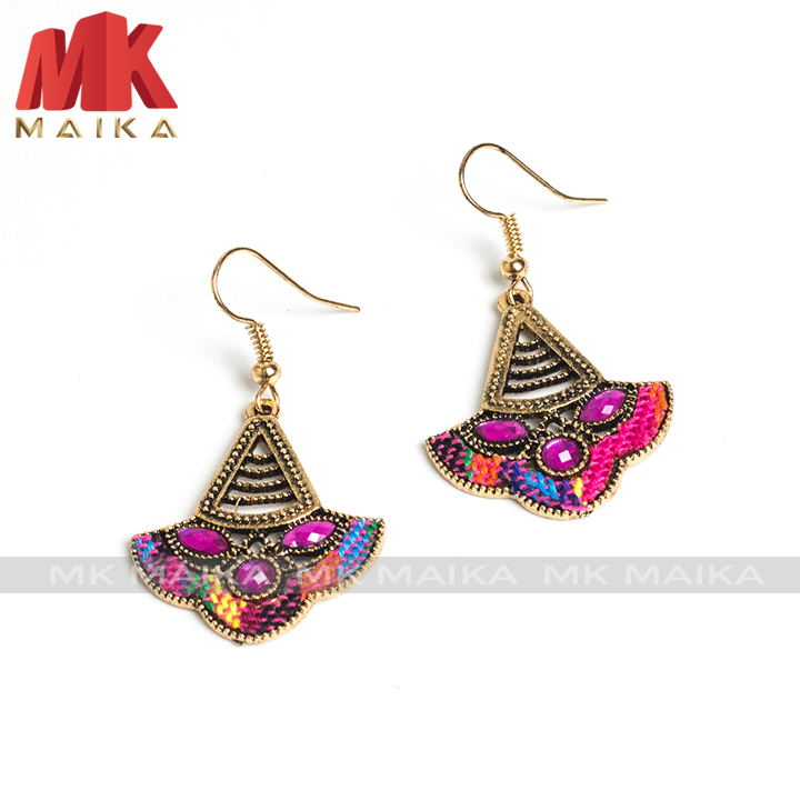 Khuyên Tai Dạng Hạt Vintage MK MAIKA Mẫu Dài MKKT143, khuyên tai thời trang độc đáo, phong cách retro, phù hợp đi biển, du lịch, đi chơi