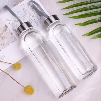 Combo 6 chai thủy tinh 500ml có nắp đậy và dây xách