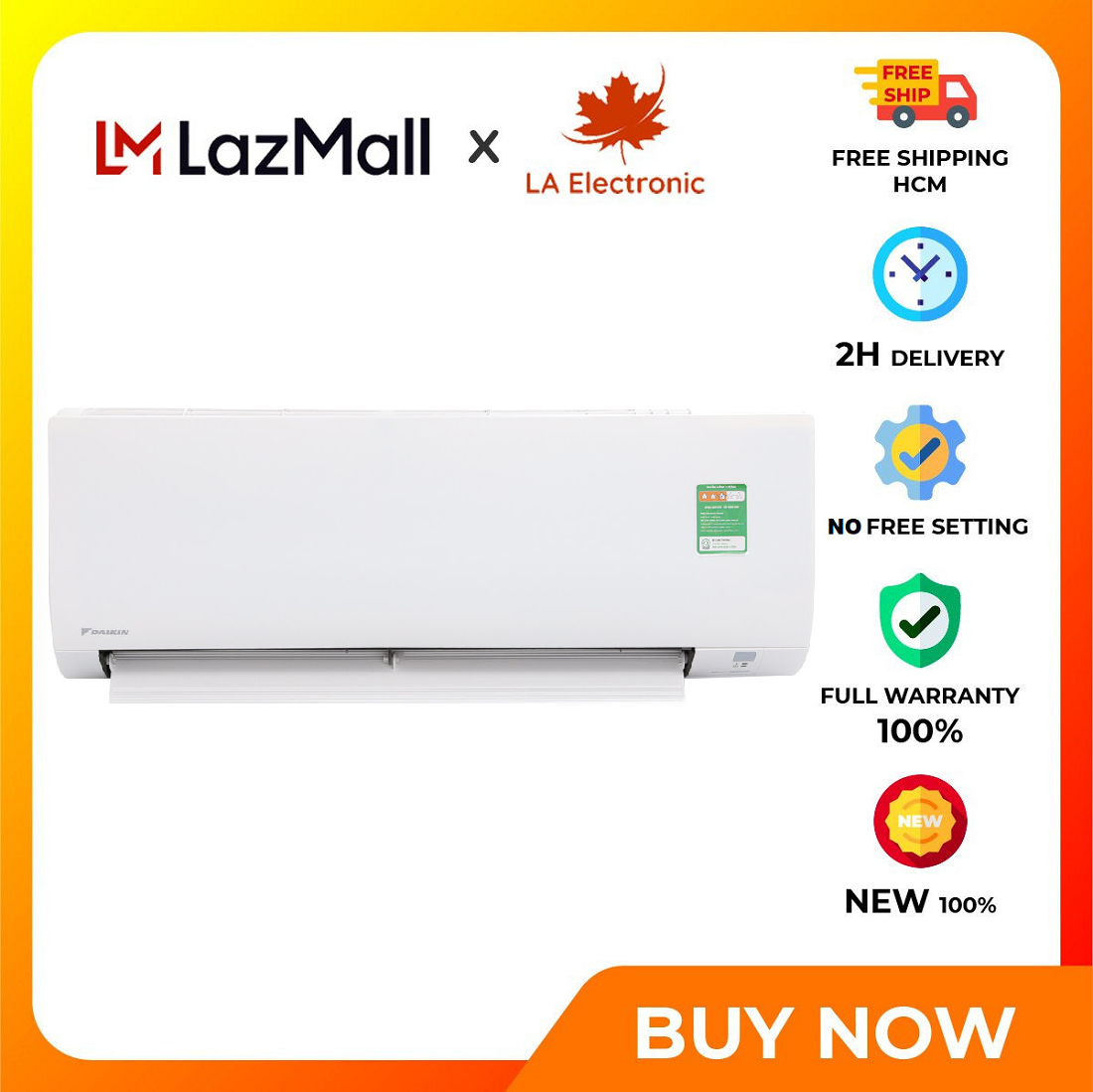 Trả góp 0% - daikin air conditioner 1.5 hp ftf35uv1v - free shipping hcm