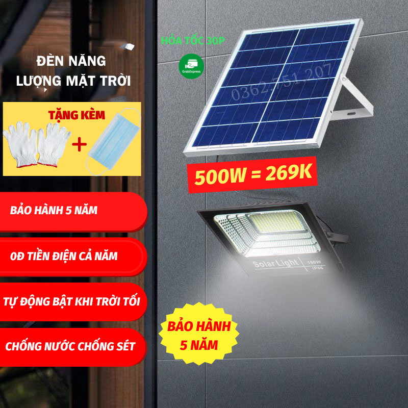 Đèn năng lượng mặt trời siêu sáng đèn led năng lượng mặt trời sân vườn chống nước