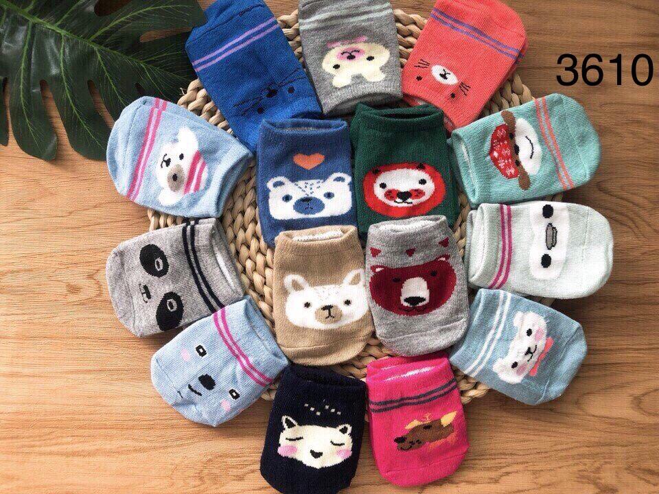 Combo 5 đôi tất bàn chân cho bé từ 0-2 tuổi 5T - Booba.shop ( tất trẻ em, tất mùa đông )
