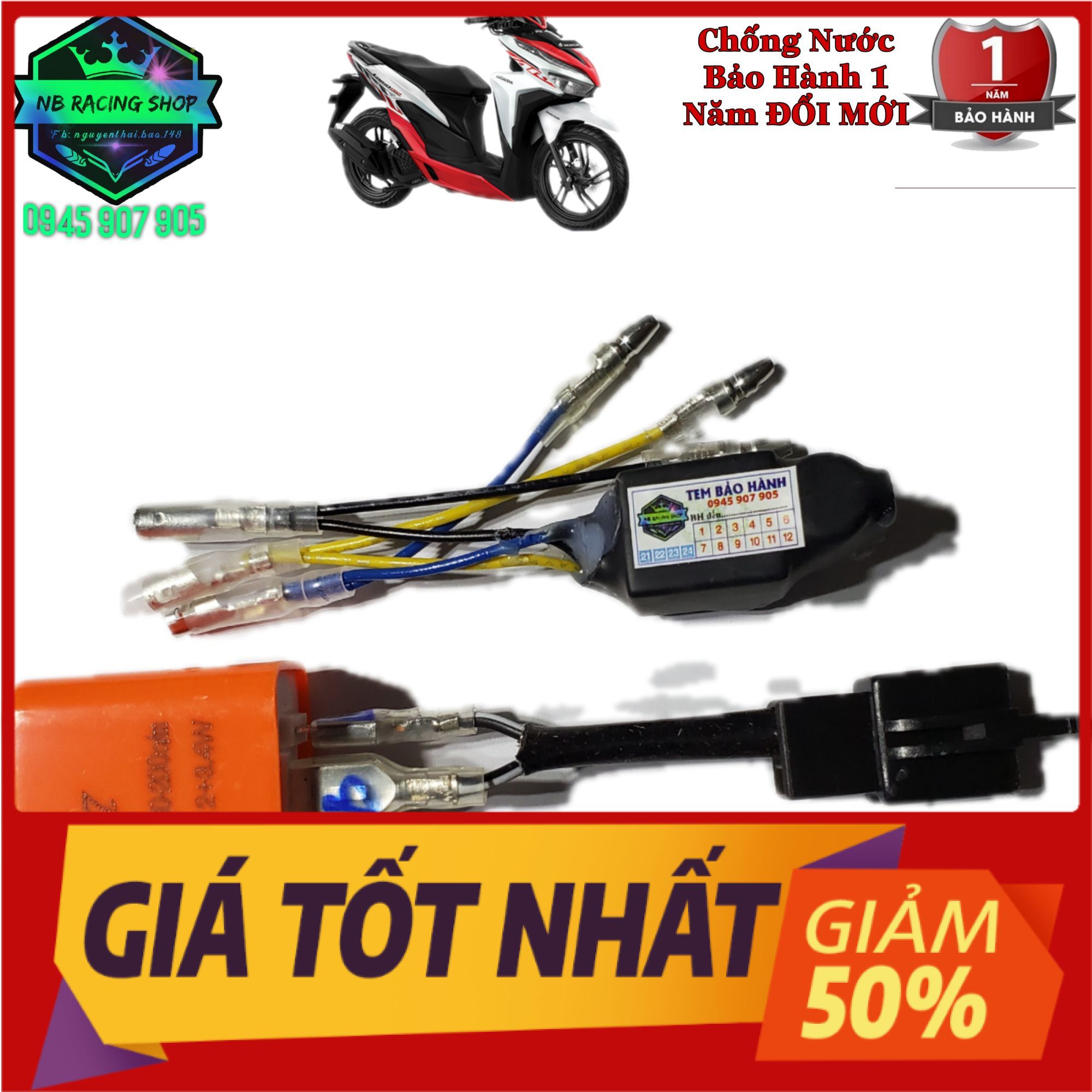 Mạch ưu tiên hazard cho vario dùng công tắc zin.nb racing shop