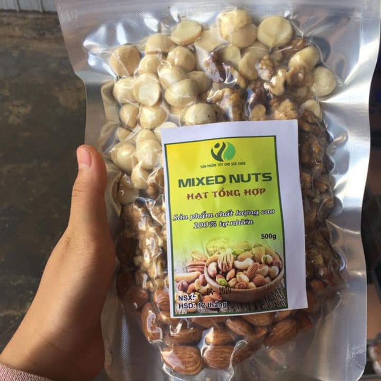 Hạt dinh dưỡng không vỏ mix nut 5 loại hạt