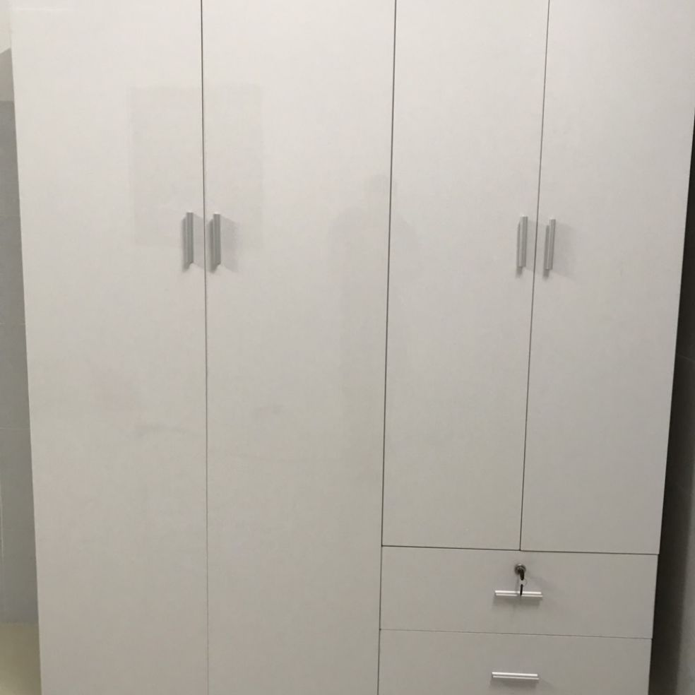 tủ 4 cánh trắng 1m7x1m45x42cm, tủ nhựa đài loan, tủ quần áo người lớn, tủ nhựa, tủ đựng quần áo