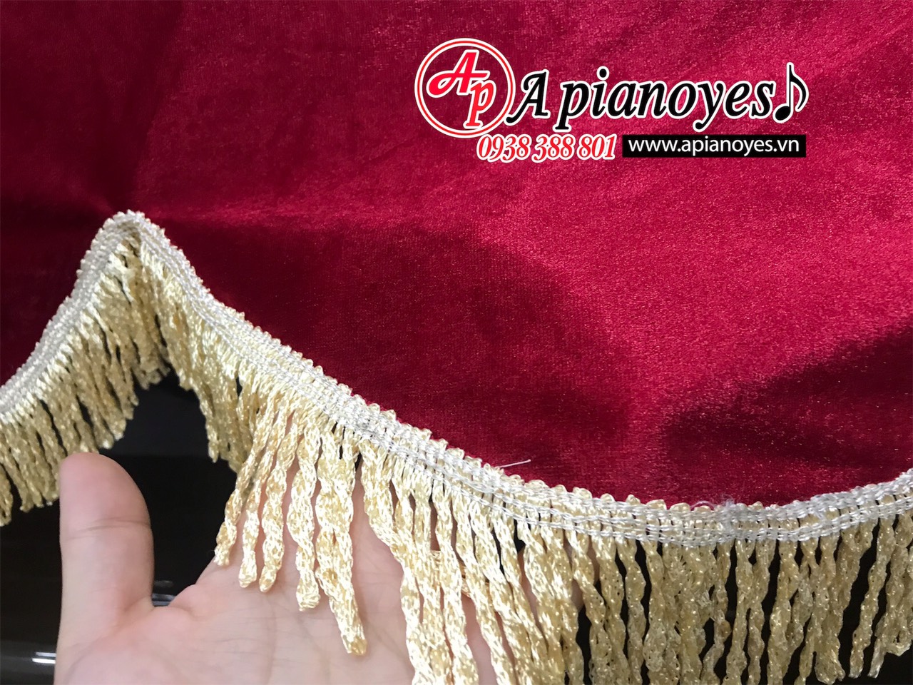 RẺ VÔ ĐỊCH - KHĂN PHỦ ĐÀN PIANO CƠ UPRIGHT - VẢI NHUNG ĐỎ/XANH COBAN/ XÁM/ XANH KÉT LÔNG NGẮN