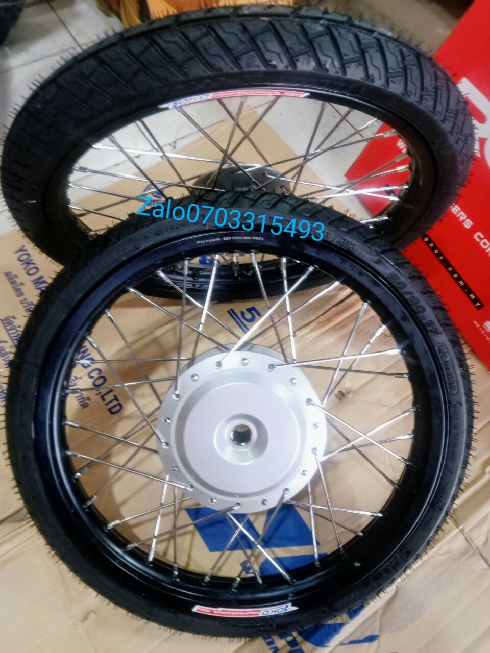 Cặp bánh căm vison vario đùm niền yoko thái full vỏ michelin gắn như zin
