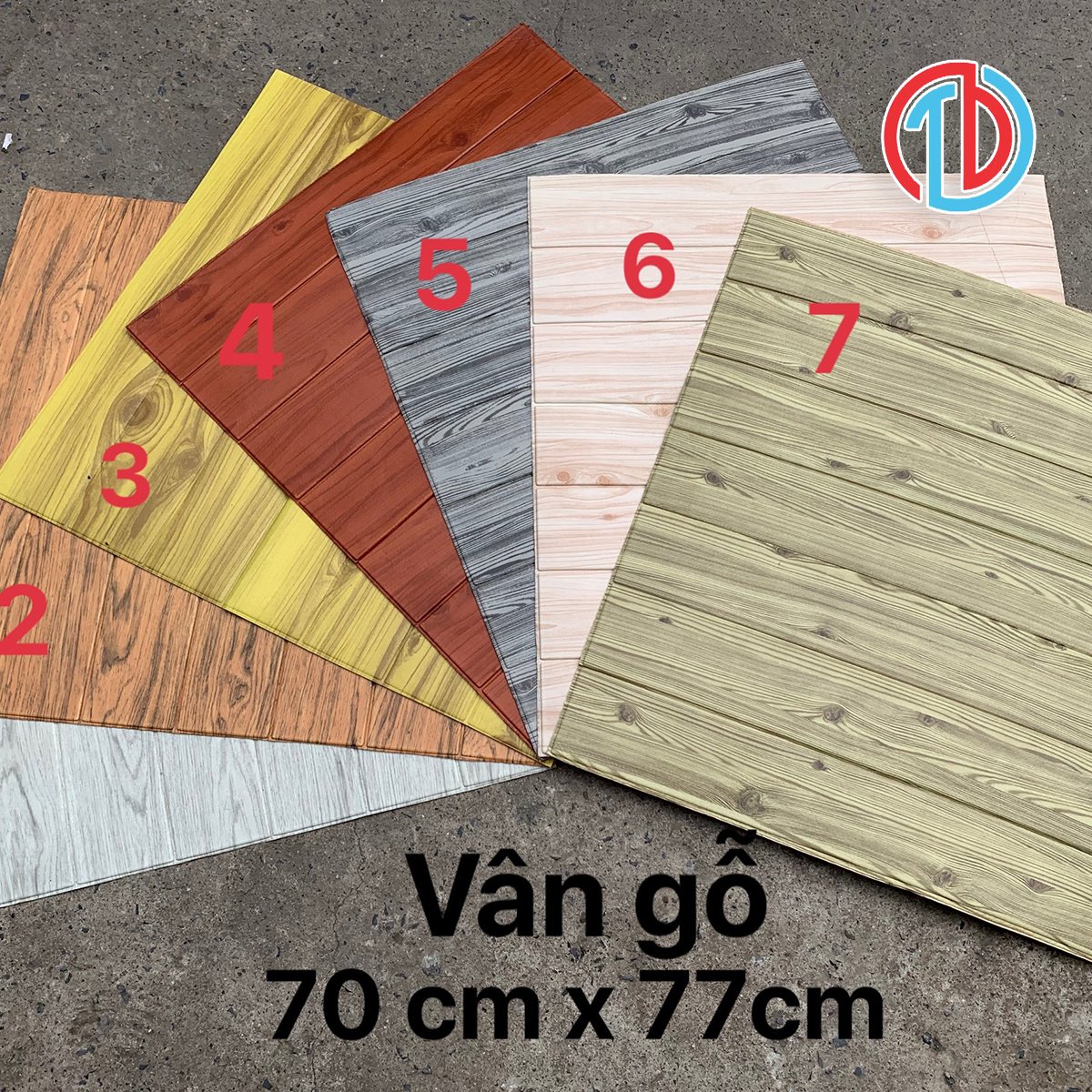 Xốp dán tường giả gỗ 3D kt 70 x70cm sang trọng