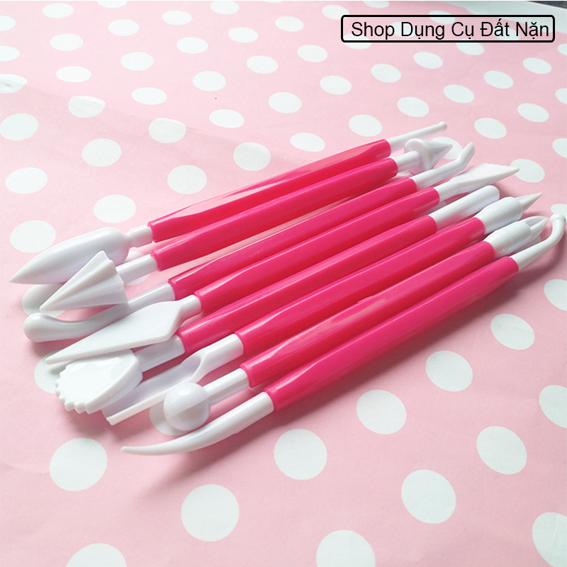 Bộ 8 dụng cụ tạo hình đất sét 16 đầu đa năng