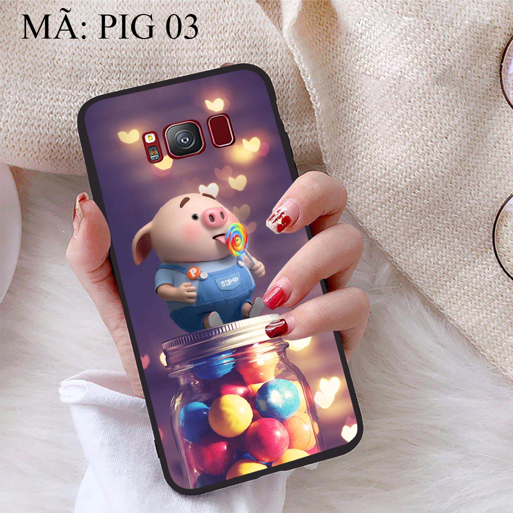 [HCM]Ốp lưng iCase dành cho Samsung Galaxy S8 viền dẻo TPU BST Pig Cute