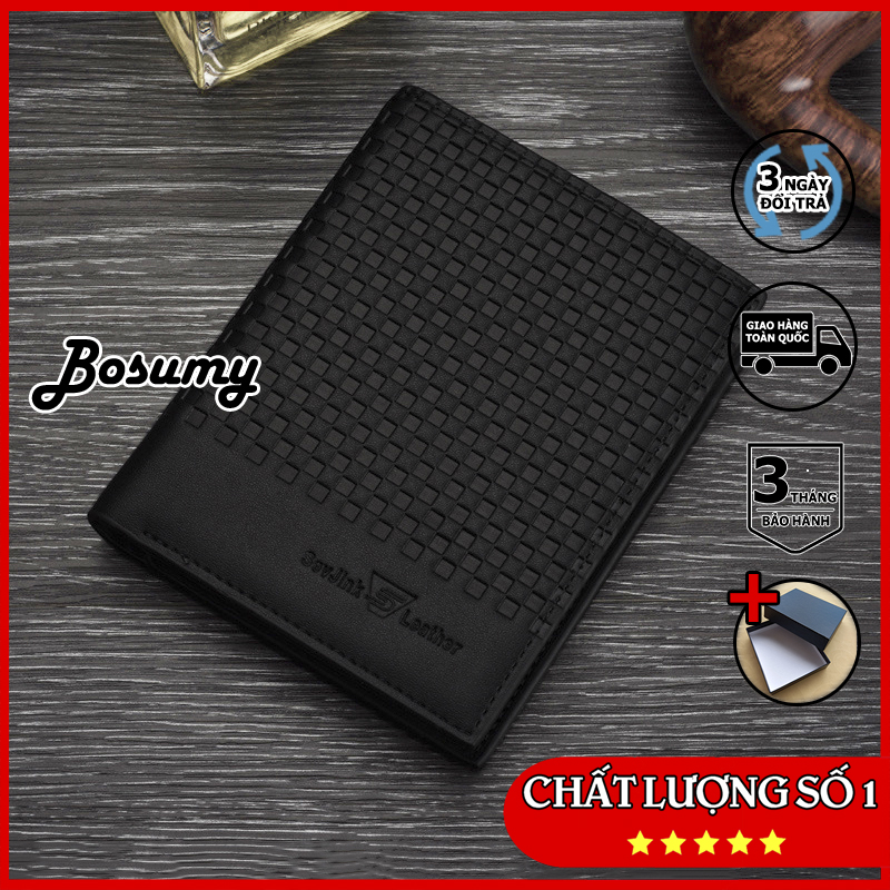 Ví da nam D730 kiểu đứng bóp nam mini cao cấp lịch lãm