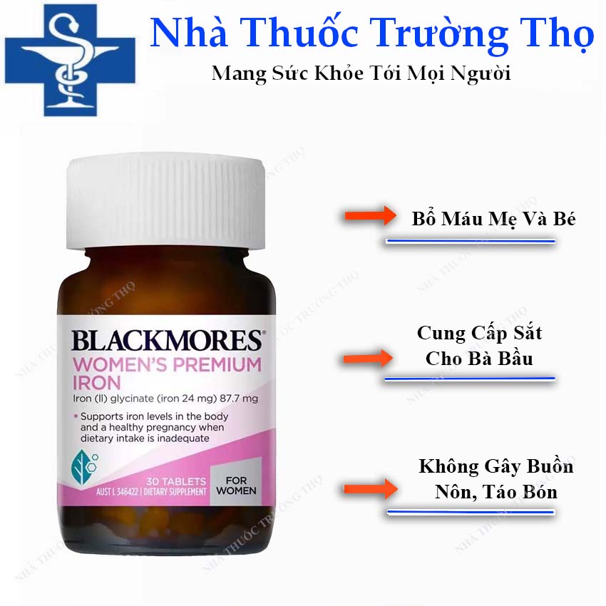 Viên sắt cho bà bầu Blackmores Pregnancy Iron 30 viên của Úc