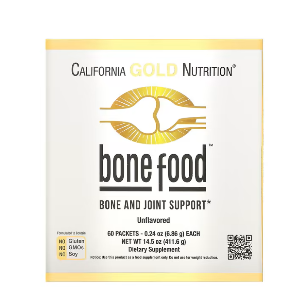 Hỗ trợ xương & khớp, California Gold Nutrition, Bone Food, 60 Packets, 0.24 oz (6.86 g)