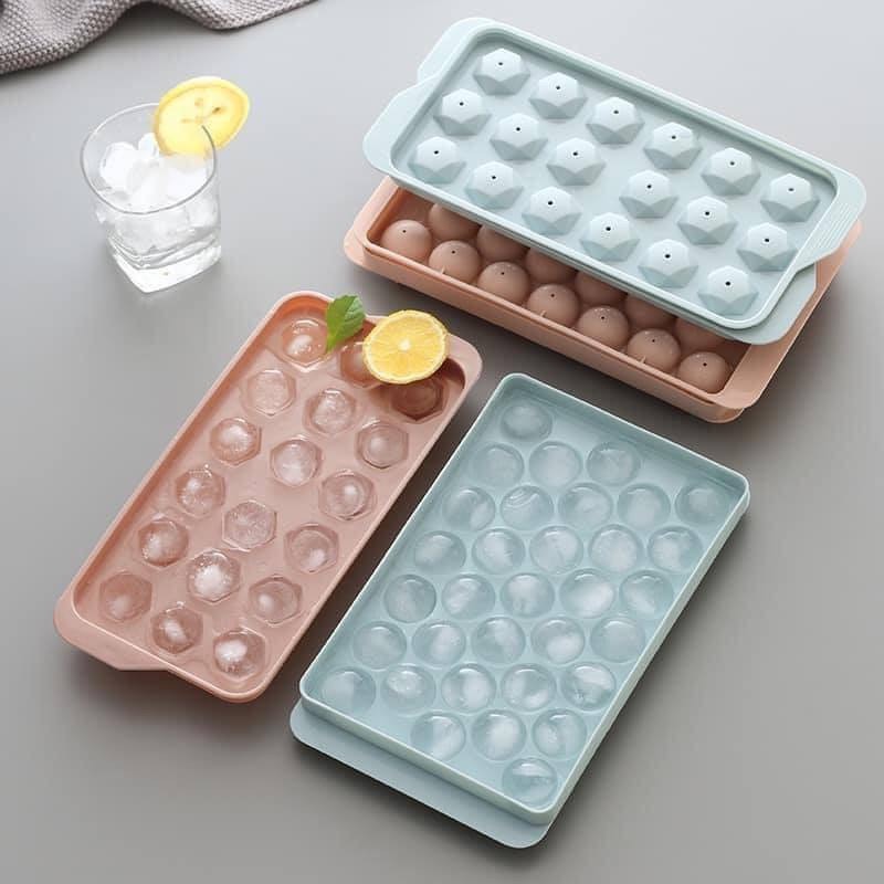 Khay làm đá viên tròn vỉ 33 viên