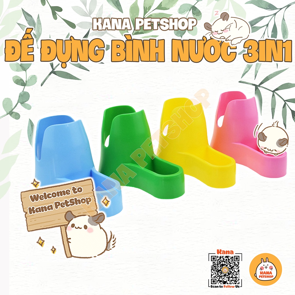 Đế đựng bình nước hamster 🐹freeship🐹 đế nước 3in1 kèm chén ăn nhà ngủ hamster