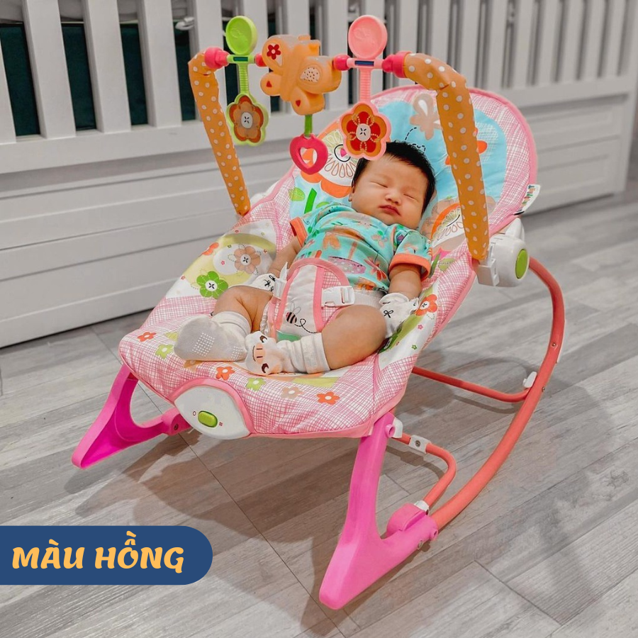 Ghế rung đa chế độ phát nhạc có đồ chơi cho bé TiiBaby - 5