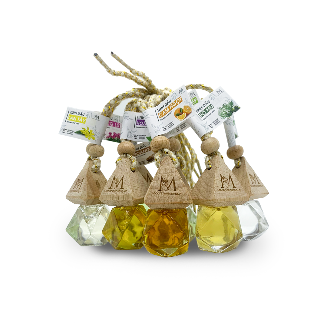 Lọ đựng tinh dầu lục lăng khử mùi phòng, tủ quần áo, treo ô tô hương thơm thư giãn 8ml