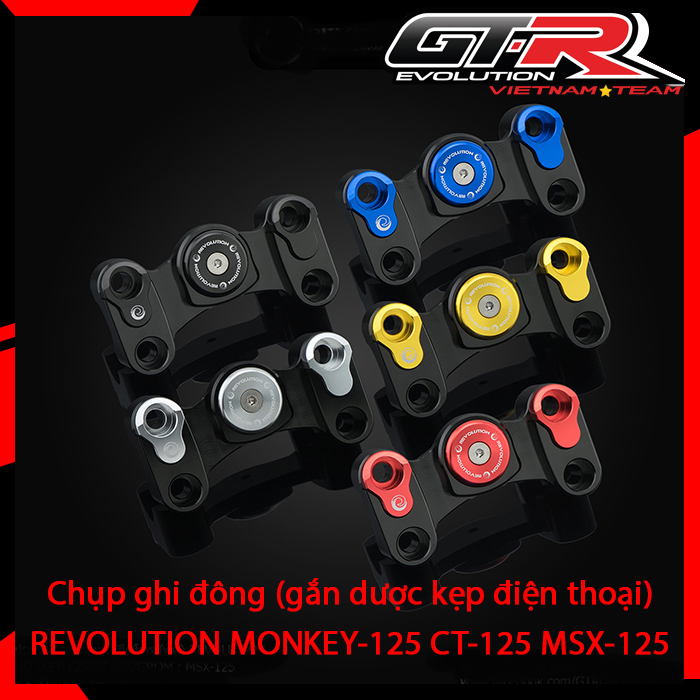 [Chính hãng] Chụp ghi đông phi 22mm (gắn dược kẹp điện thoại) REVOLUTION MONKEY125 CT125 MSX125