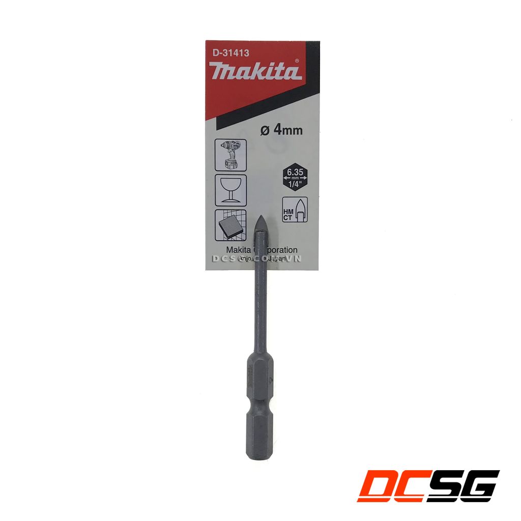 Mũi khoan gạch men đuôi lục giác 4.0mm Makita D-31413