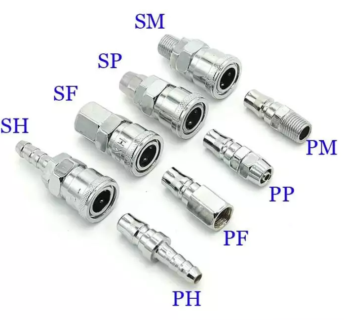 Khớp nối nhanh khí nén, Đầu nối nhanh đầu bi dây hơi khí nén bộ khớp nối đực cái cắm ống hơi khí nén