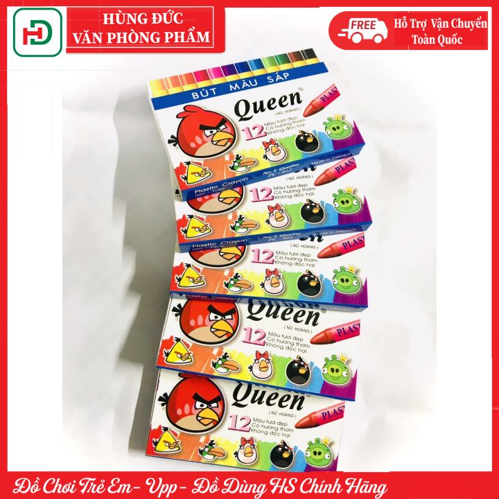 Sáp queen 12 màu - hàng tốt nhất cho bé học tốt
