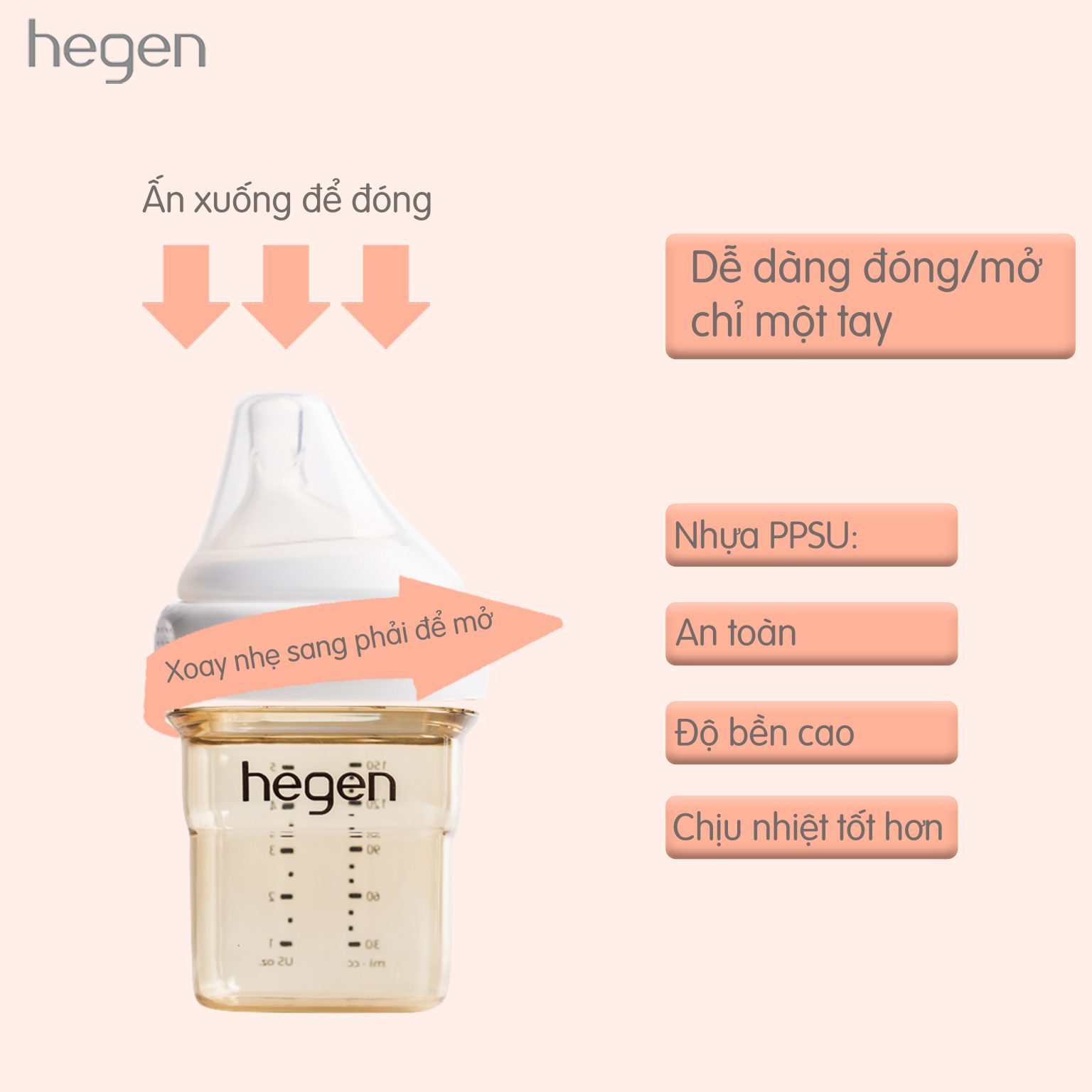 Bình sữa hegen ppsu 150ml