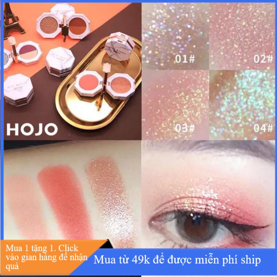 Phấn mắt HOJO vân đá 3 mầu kèm gương