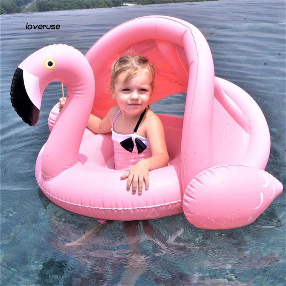 Phao bơi cho bé thiên nga trắng có mái che cực đáng yêu xỏ chân 3 tư thế phao bơi thiên nga - Misolkids by huong274