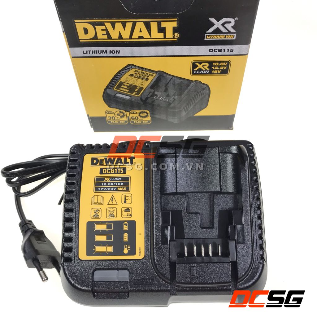 Sạc pin dewalt dcb115