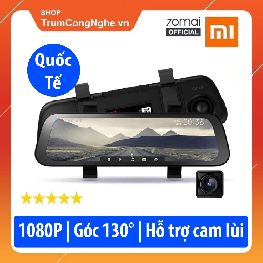 Camera Hành Trình Gương 70mai D07 Full viền 9.35 inch trước và sau SIÊU NÉT - Xiaomi 70mai Rearview Dash Cam Wide
