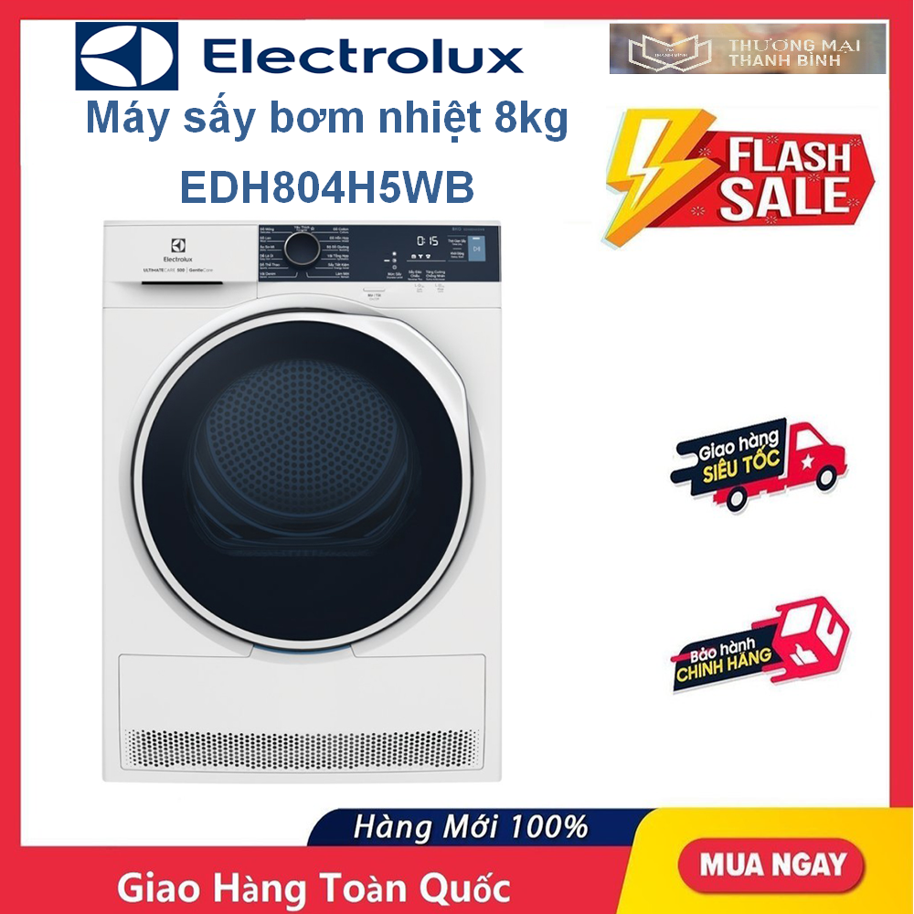 Máy sấy bơm nhiệt Electrolux 8 kg EDH804H5WB