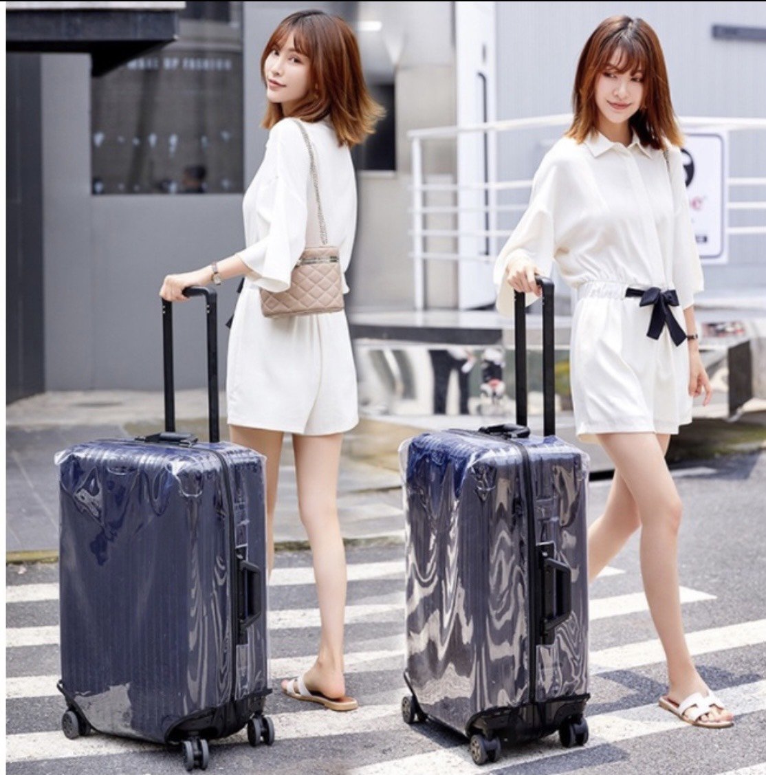 Bọc vali trong xuốt nhựa dẻo chống trầy xước ,chống bụi