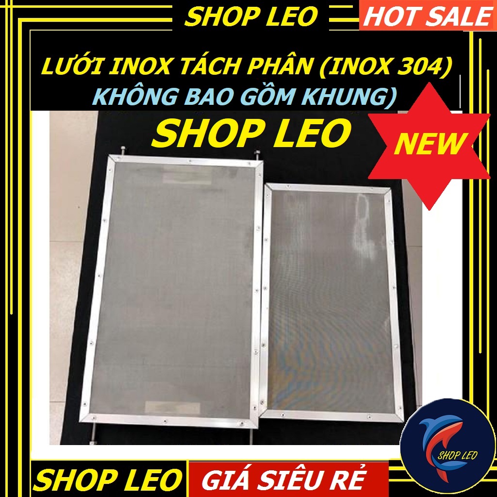 Lưới INOX 304 lọc bể cá KHÔNG BAO GỒM KHUNG - Lưới tách phân hồ cá cảnh - hồ cá Koi - cá vàng - phụ kiện thủy sinh - shopleo