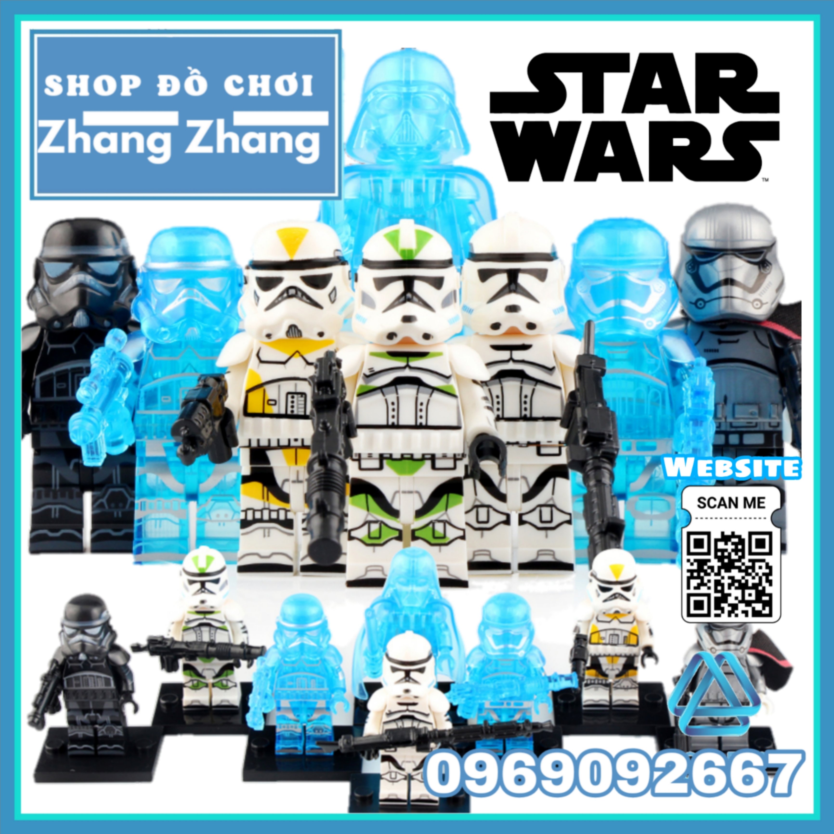 [FREESHIP MAX] Đồ chơi Xếp hình Star Wars Stormtrooper - Captain Phasma - Clone Trooper - Darth Vader Lego Minifigures Koruit KT1035 [Shop Đồ Chơi Zhang Zhang]
