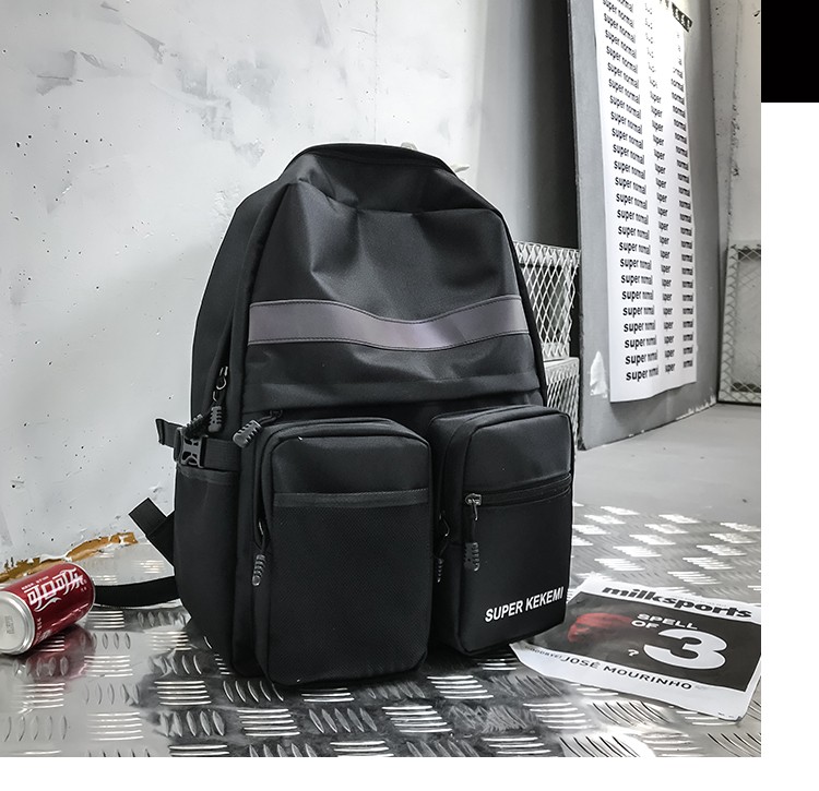 [HCM]Balo 2 túi phản quang vải dù mềm mịn thời trang