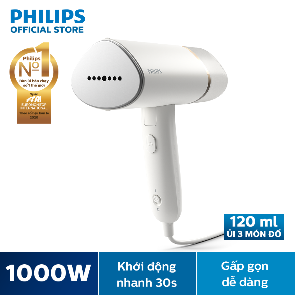 Bàn Ủi Hơi Nước Cầm Tay Philips 3000 Series STH3020/10 - Hàng Phân Phối Chính Hãng