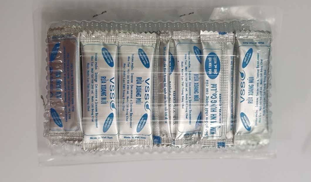 Combo 50 gói muối rửa mũi vss cho bé & người lớn, muối rửa xoang mũi, muối súc miệng, rửa vòm họng