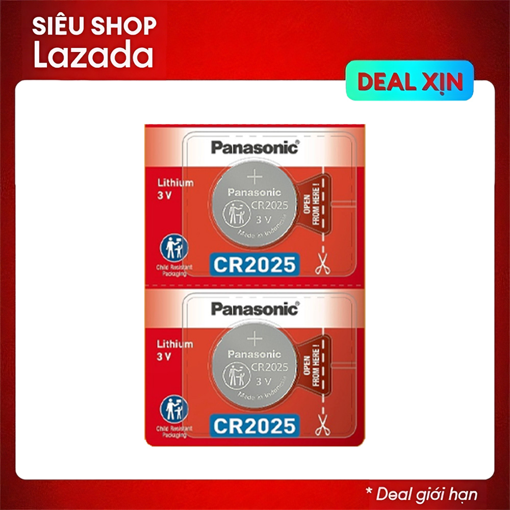 2 viên pin cr2025 chính hãng panasonic - pin nút / pin cmos