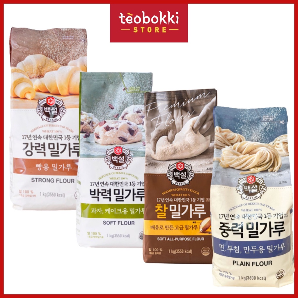 Bột mì Hàn Quốc Beksul làm bánh/làm mì sợi 1kg