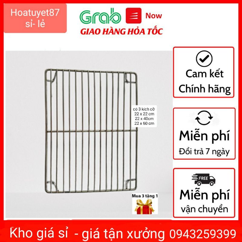 Vỉ nướng vuông inox 304 có chân